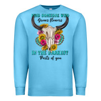 Ocean Blue find someone who in the darkest parts of you Premium Sweatshirt - texasbilliewilder