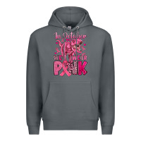 Rock in october we wear pink dinosaur Premium Hoodie - JahusDesignShop