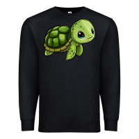Black cute turtle Premium Sweatshirt - Zillion Design Studio