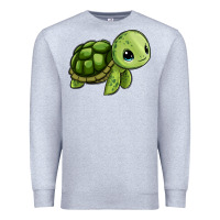 Heather Grey cute turtle Premium Sweatshirt - Zillion Design Studio
