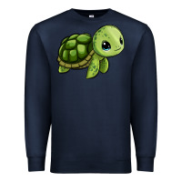 Navy cute turtle Premium Sweatshirt - Zillion Design Studio