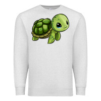 Oatmeal Heather cute turtle Premium Sweatshirt - Zillion Design Studio