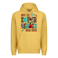 Antique Gold not all super heroes wear capes Premium Hoodie - AdoDesignShop