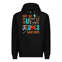 Black not all super heroes wear capes Premium Hoodie - AdoDesignShop