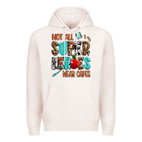 Pale Pink not all super heroes wear capes Premium Hoodie - AdoDesignShop
