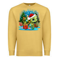 Antique Gold christmas turtle Premium Sweatshirt - Zillion Design Studio