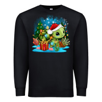 Black christmas turtle Premium Sweatshirt - Zillion Design Studio