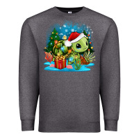 Charcoal Heather christmas turtle Premium Sweatshirt - Zillion Design Studio