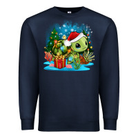 Navy christmas turtle Premium Sweatshirt - Zillion Design Studio