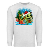 Oatmeal Heather christmas turtle Premium Sweatshirt - Zillion Design Studio