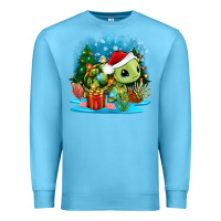 Ocean Blue christmas turtle Premium Sweatshirt - Zillion Design Studio
