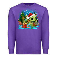 Purple christmas turtle Premium Sweatshirt - Zillion Design Studio