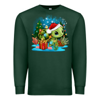 Sports Green christmas turtle Premium Sweatshirt - Zillion Design Studio