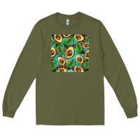 Army Green avacado with turquoise and leopard background mug coaster Long Sleeve Tee - BarkalooDesign