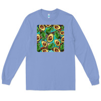 Colony Blue avacado with turquoise and leopard background mug coaster Long Sleeve Tee - BarkalooDesign