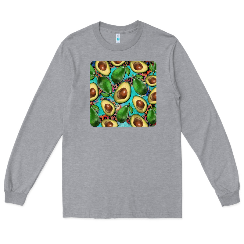 Avacado With Turquoise And Leopard Background Mug Coaster Long Sleeve Tee by BarkalooDesign | Teevron