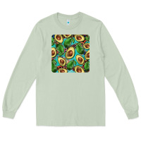 Matcha avacado with turquoise and leopard background mug coaster Long Sleeve Tee - BarkalooDesign
