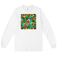 White avacado with turquoise and leopard background mug coaster Long Sleeve Tee - BarkalooDesign
