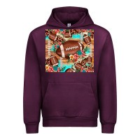 Mauve Wine football leopard cowhide Urban Hoodie - JahusDesignShop
