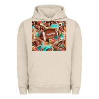 Pigment French Oak football leopard cowhide Urban Hoodie - JahusDesignShop