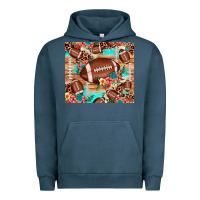 Pigment Midnight Navy football leopard cowhide Urban Hoodie - JahusDesignShop