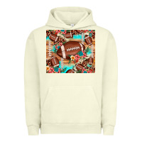 Pigment Pistachio football leopard cowhide Urban Hoodie - JahusDesignShop