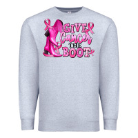 Heather Grey give cancer the boot Premium Sweatshirt - RanaPortraitStore