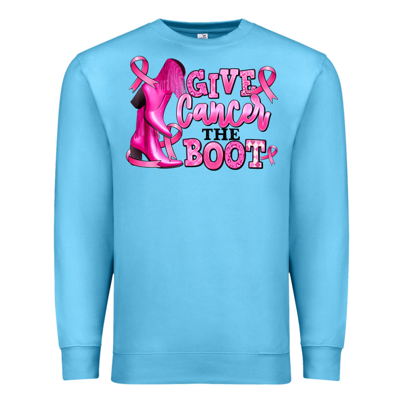 Give Cancer The Boot Premium Sweatshirt by RanaPortraitStore | Teevron
