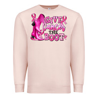 Pale Pink give cancer the boot Premium Sweatshirt - RanaPortraitStore