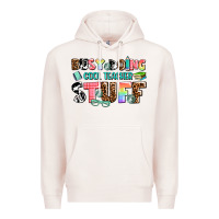 Pale Pink busy doing cool teacher stuff Premium Hoodie - AdoDesignShop
