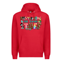 Red busy doing cool teacher stuff Premium Hoodie - AdoDesignShop