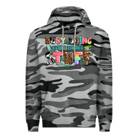 Slate Camo busy doing cool teacher stuff Premium Hoodie - AdoDesignShop