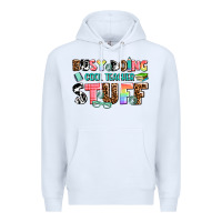 White busy doing cool teacher stuff Premium Hoodie - AdoDesignShop