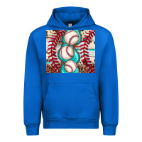 Cobalt baseball leopard cowhide turquoise Urban Hoodie - JahusDesignShop