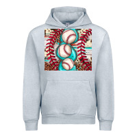 Heather Grey baseball leopard cowhide turquoise Urban Hoodie - JahusDesignShop
