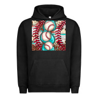 Pigment Black baseball leopard cowhide turquoise Urban Hoodie - JahusDesignShop