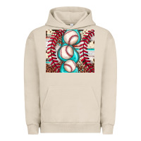 Pigment French Oak baseball leopard cowhide turquoise Urban Hoodie - JahusDesignShop