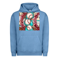 Pigment Pebble Blue baseball leopard cowhide turquoise Urban Hoodie - JahusDesignShop