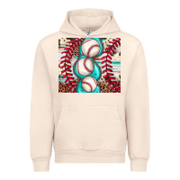 Sandshell baseball leopard cowhide turquoise Urban Hoodie - JahusDesignShop