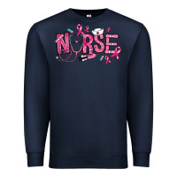 Navy breast cancer nurse Premium Sweatshirt - RanaPortraitStore