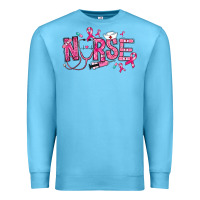 Ocean Blue breast cancer nurse Premium Sweatshirt - RanaPortraitStore