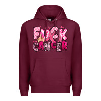 Burgundy fuck cancer Premium Hoodie - JahusDesignShop