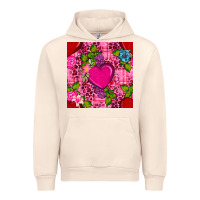 Sandshell valentines day flower heart with leopard seamless pattern Urban Hoodie - BundleAndBundleShop