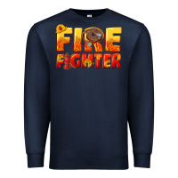 Navy firefighter Premium Sweatshirt - texasbilliewilder