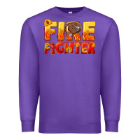 Purple firefighter Premium Sweatshirt - texasbilliewilder