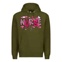 Army Green breast cancer nurse Premium Hoodie - JahusDesignShop