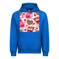 Cobalt valentines day milkshake seamless pattern Urban Hoodie - BundleAndBundleShop