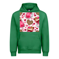 Emerald valentines day milkshake seamless pattern Urban Hoodie - BundleAndBundleShop