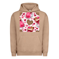Pigment Burro valentines day milkshake seamless pattern Urban Hoodie - BundleAndBundleShop