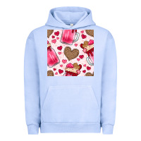 Pigment Grape Ice valentines day milkshake seamless pattern Urban Hoodie - BundleAndBundleShop